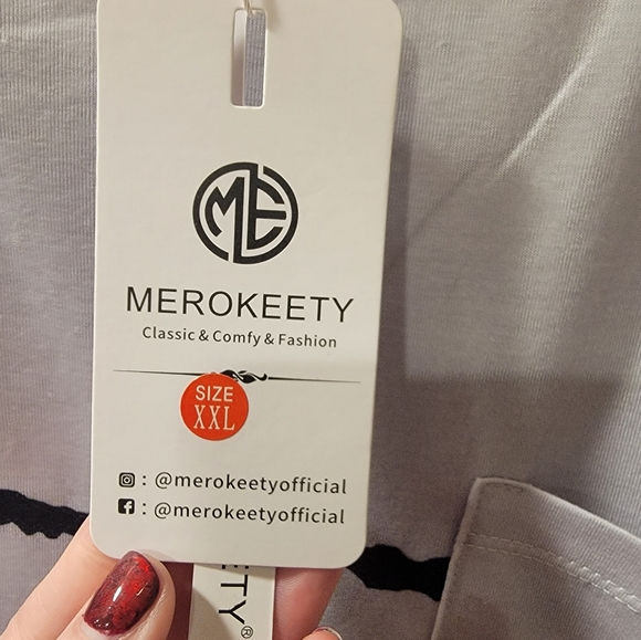 NWT Merokeety Size XXL Lightweight Casual Top - Picture 5 of 8